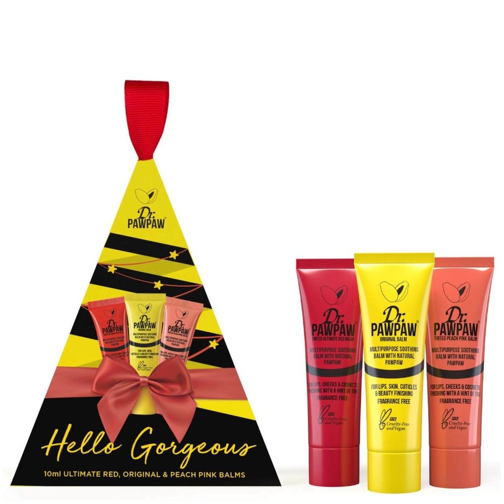 Dr.PAWPAW Classic Collection 3-Piece Lip Balm Set • Original + Peach Pink + Red